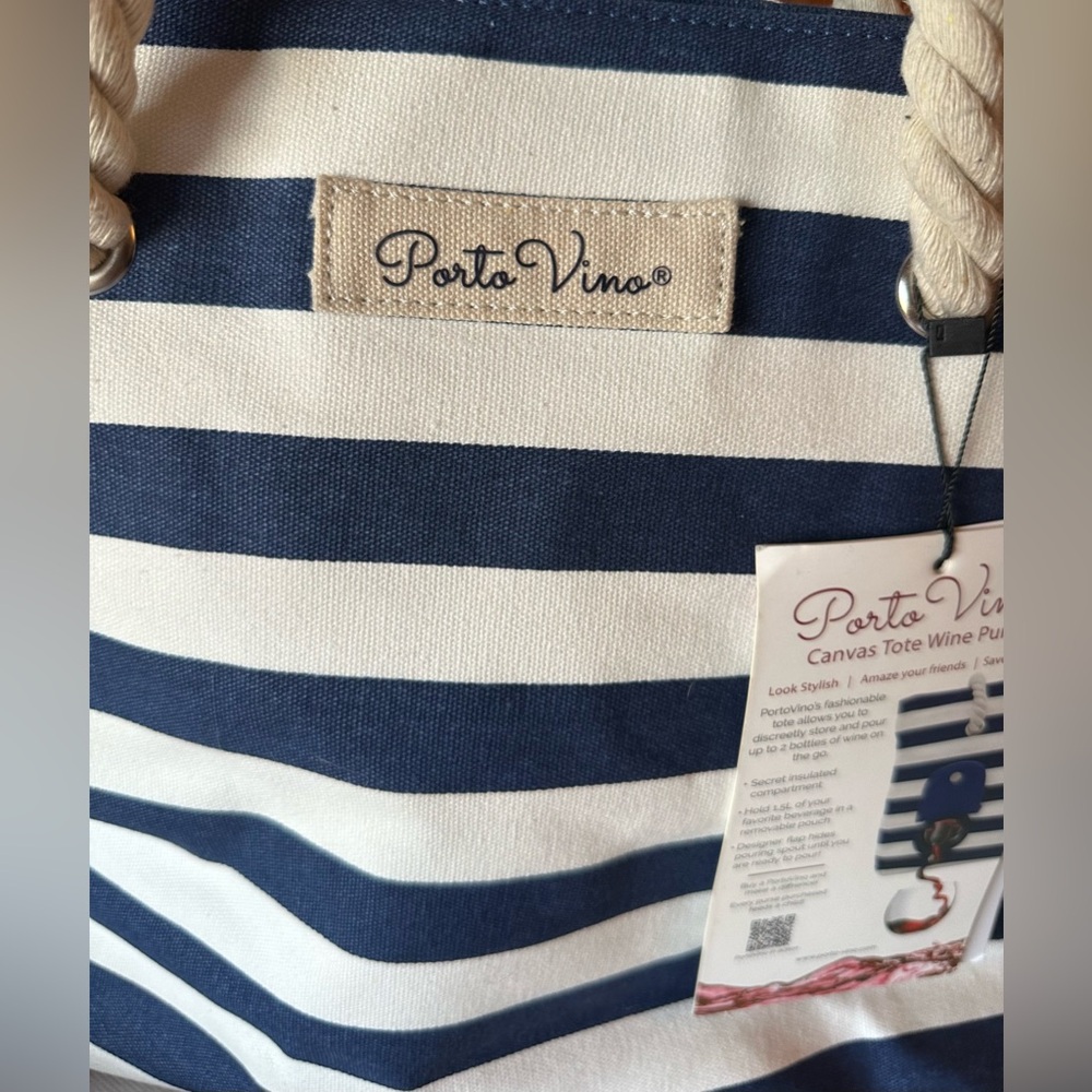 PortoVino Beach Wine Tote with Pour Spout & Dustbag NWT - Picture 2 of 16